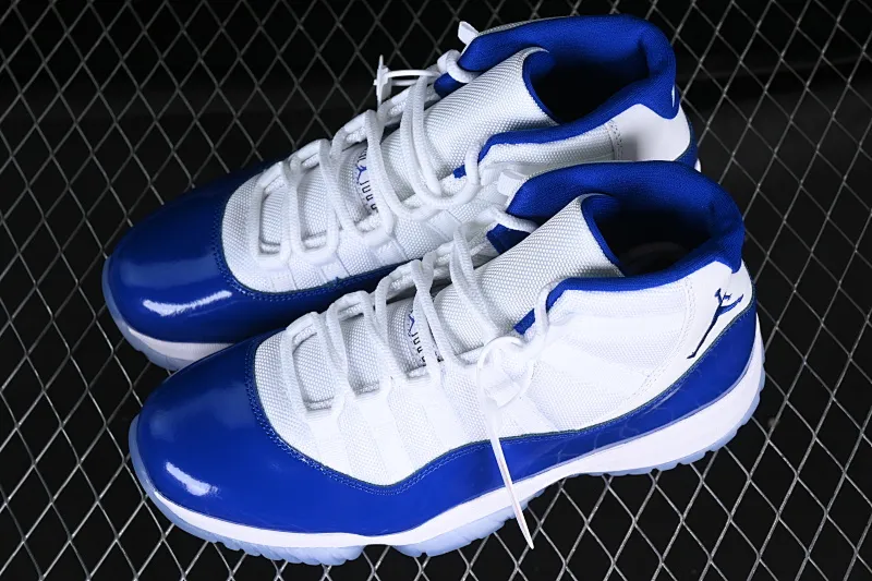 All categories Air Jordan Jordan series basketball shoes Air Jordan 11 P version Air Jordan 11 Retro "Concord Sketch" AJ11 Joe 11 white and blue real standard real carbon high-top basketball shoes CT8012-114